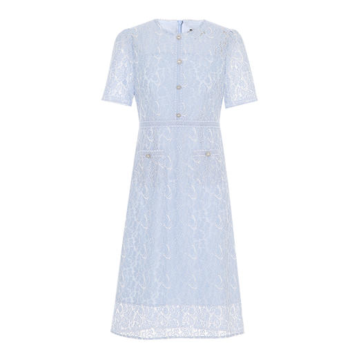 EITIE爱特爱法式复古优雅气质短袖蕾丝包臀连衣裙夏季新款B2507632 商品图5