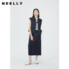 NEELLY纳俪商场同款夏季新款牛仔无袖马夹女套装松紧腰系带工装裙N25044Z04559 商品缩略图0