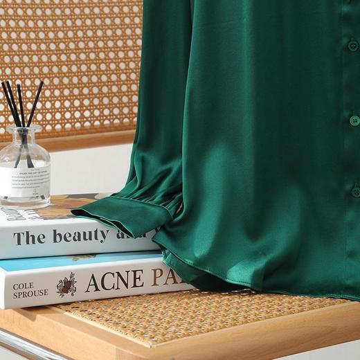 洛诗琳45321春夏新款设计感绑带式纯色真丝领结衬衫女22255 商品图4