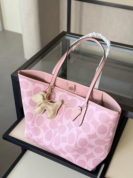 代工厂高品质寇驰city33樱花粉新色妈咪托特包 商品图1