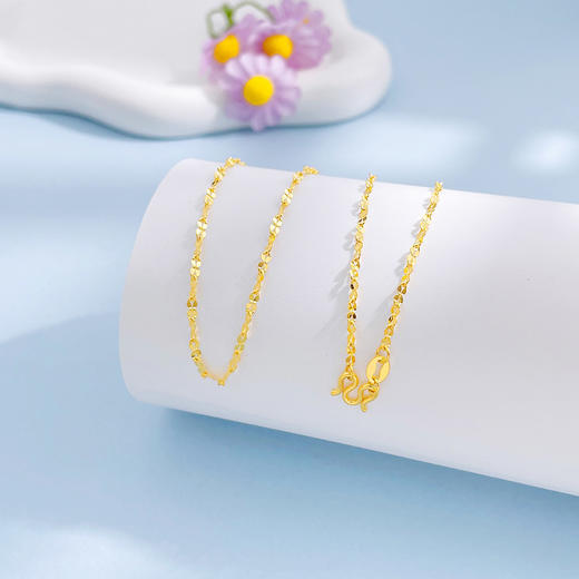 【限时克减150元】足金999 5G黄金实心8字链数字链不可调节项链（面宽约1.8-2.2mm）(BJ5GXL00047)（预售产品下单后不退款不退货不换货不补差价） 商品图0