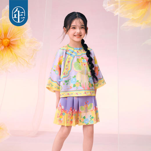 【年衣】童装新中式唐装马面裙套装2025春夏新款汉服儿童古装如鱼得水中式套装 商品图0