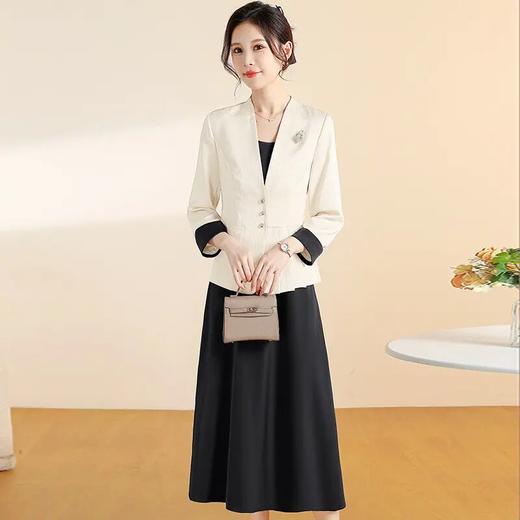 【自】全新升级【铂金会员330/天猫439/差价109】(99540) 洛诗琳25春季新款洋气两件套连衣裙时尚气质通勤轻熟风裙子 商品图2