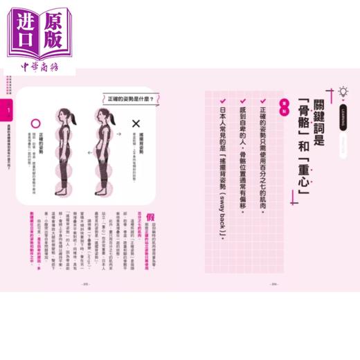 【中商原版】解决常见身形问题 女性体态改善图鉴	渡部龙哉	枫叶社出版 港台原版 商品图2