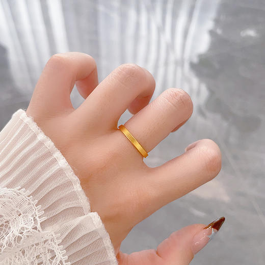 【限时克减150元】足金999 5G黄金空心素圈戒指圈戒（面宽约1.8-2.2mm）(AG5GJZ00338)（预售产品下单后不退款不退货不换货不补差 商品图0