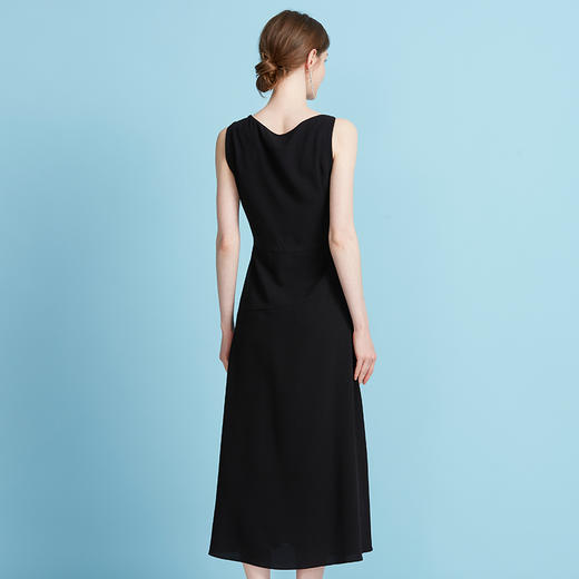 EITIE爱特爱夏季新款时尚法式收腰a字无袖显瘦连衣裙7807516 商品图4