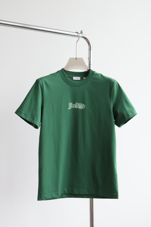 B.B. 丝光平纹 植绒字母印花 圆领短袖T恤 TX448 商品图5