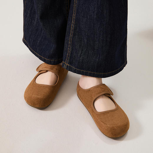 【限时秒杀】西遇玛丽珍勃肯鞋女新款春夏丑萌圆头穆勒鞋平底包头半拖鞋V0556520 商品图3