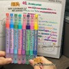 【6支12色装】双色荧光笔创意高颜值粗头学生手账绘画标记清洁剂套装 商品缩略图2
