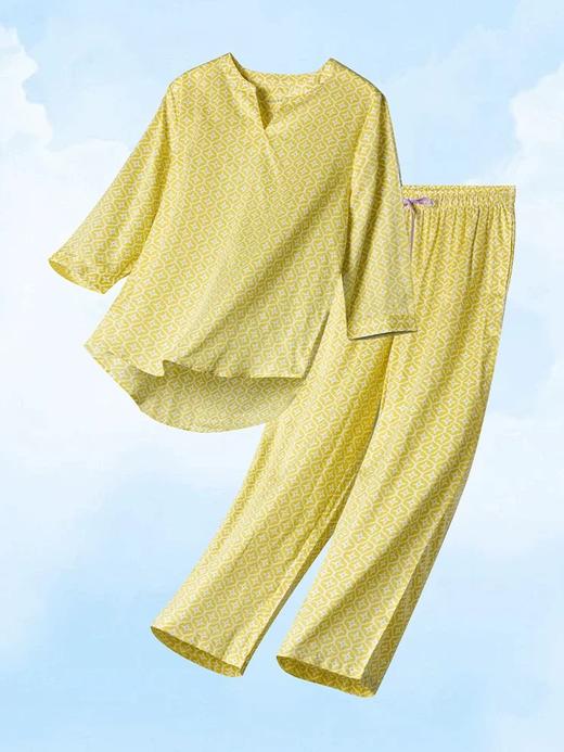 【斜纹梭织100%棉】SCHIESSER德国舒雅女士七分袖九分裤套装100%斜纹梭织面料薄而不透31/24766H 商品图7