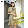 NEELLY纳俪商场同款夏新款简约通勤连衣裙女单排扣收腰系带A字裙N25044Y04582 商品缩略图0