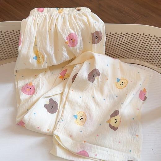 【家居裤必备，直筒裤型修身显瘦】睡裤女春秋季新款 白波点腊肠狗可爱家居裤 宽松柔软直筒遛弯裤-QQ 商品图1