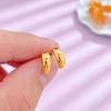 【限时克减150元】足金999 （足金999字印）5G黄金实心简约几何C圈半圆耳饰耳圈弯月小金豆耳钉(5GES00857)预售产品下单后不退款不退货不换货不补差价 商品缩略图2