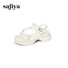 Safiya/索菲娅2025甜酷奶芙·轻便增高百搭露趾厚底松糕罗马凉鞋SFD2115407 商品缩略图14