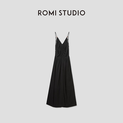 ROMI STUDIO-B “腔调穿搭”法式轻奢简约中长款百搭连衣裙D2761 商品图0