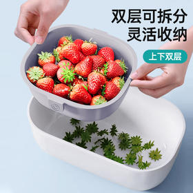 【2套】MAYNOS双层加厚中号水果收纳篮