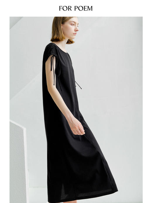 ForPoem 现货 25/SS原创设计凉感防晒功能短袖中长款休闲一步裙 商品图3