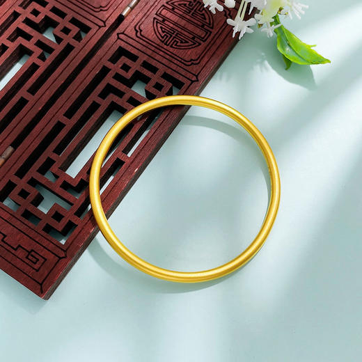 【限时克减150元】足金999 #电商超轻  #标重  古法空心素圈手镯（面宽约2.8-3.2mm）(AUGFSZ00001-2)（预售产品下单后不退款不退货不换货不补差价） 商品图2