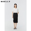 NEELLY纳俪商场同款夏季新款高腰直筒显瘦一步裙女法式高级感半裙N25044E04577 商品缩略图0