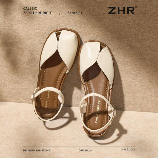 ZHR则则巴恩风包头凉鞋女2025夏新款罗马沙滩凉拖鞋森系复古凉鞋 商品图7