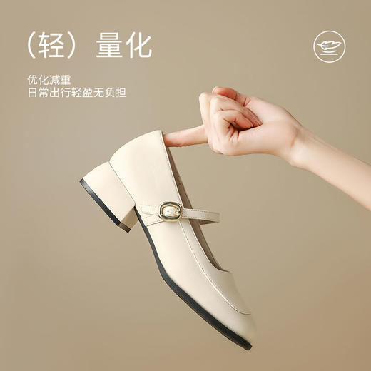 ZHR则则方头玛丽珍鞋女2025新款法式温柔单鞋复古小皮鞋浅口女鞋 商品图6