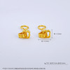【限时克减150元】足金999.9 【精品】镂空双环相扣耳饰幸运四叶草花形双环耳钉(OES00185)（预售产品下单后不退款不退货不换货不补差价 商品缩略图3