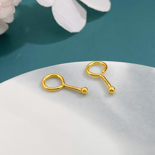 【限时克减150元】足金999.9 转运金珠耳饰耳钉(AUWZES00008-2)（预售产品下单后不退款不退货不换货不补差价（预售产品下单后不退款不退货不换货不补差价 商品图0