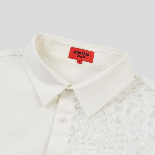 GOODBAI GOODEES蕾丝星星刺绣logo拼接长袖衬衫 商品图3