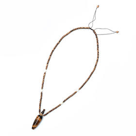 MELI&MOLI【土】黄虎眼绅士观音香水瓶沉香珠象牙环扣套链【D类】