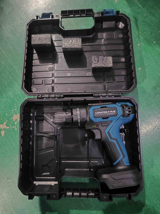 【货号02370】卡玛顿10毫米锂电钻三功能冲击钻牧田插脚充电钻塑料盒包装 商品图0