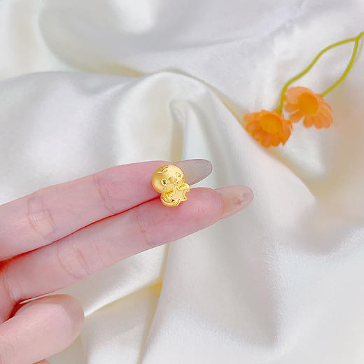 【限时7.5折】【定价黄金】足金 #蛇年新品 #生肖 【精品】3D硬金空心蛇年生肖星星蛇宝宝生肖手串配件Diy手串配件(AR3DSC00175)（预售产品下单后不退款不退货不换货不补差价） 商品图3