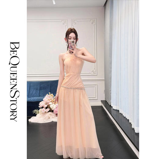 【孤品样衣，不退不换】【时光之恋】网纱烫钻高级感连衣裙轻奢时尚百搭2025春季新款 商品图0