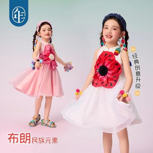 【甜樱绽放连衣裙】女童无袖连衣裙新款儿童新中式公主裙 商品图2