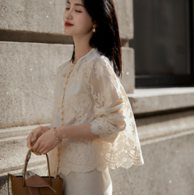 ORIGNAL&CO繁华刺绣天丝上衣三件套 | 优选天丝面料、重工花朵刺绣，太优雅了【3-5天发货】