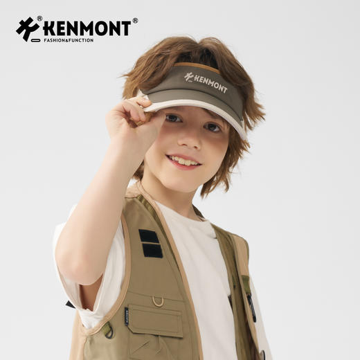 【代发】卡蒙KENMONT伸缩帽檐运动防晒帽儿童款4445 商品图1