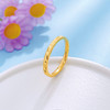 【限时克减150元】足金999 5G黄金实心固口车花斜纹圈戒(BE5GJZ00050)预售产品下单后不退款不退货不换货不补差价 商品缩略图2