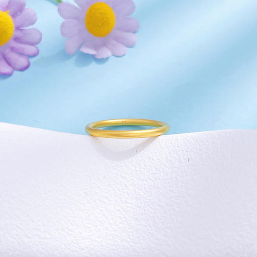 【限时克减150元】足金 3D硬金空心固口三生三世磨砂素圈戒圈戒（面宽约1.6-2mm）(AR3DJZ00020)（预售产品下单后不退款不退货不换货不补差价） 商品图2