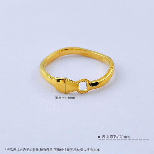 【限时克减150元】足金999.99 #蛇年新品 【精品】五9黄金实心镜面金灵蛇戒指固口女戒(BFWJJZ00063)（预售产品下单后不退款不退货不换货不补差价 商品图3