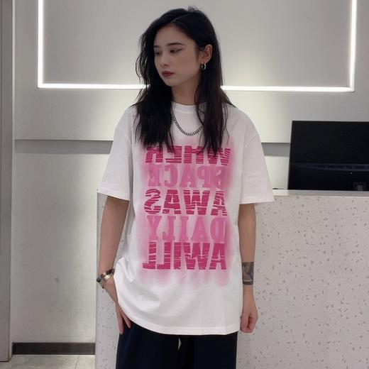 MZ圆领字母印花短袖T恤（白黑）夏季952010110321 商品图0