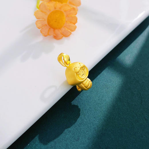 足金 #生肖 #蛇年新品 #招财进宝 【精品】3D硬金空心咬钱蛇宝宝吊坠(AR3DDZ00221)（预售产品下单后不退款不退货不换货不补差价）（预售产品下单后不退款不退货不换货不补差价） 商品图2