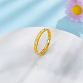 【限时克减150元】足金999 #CNC 5G黄金实心CNC圆形圈戒女戒(BE5GJZ00076)（预售产品下单后不退款不退货不换货不补差价