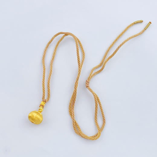 【限时克减150元】足金999 古法空心挂绳国潮传承冰丝金丝绒金柿子吊坠（含配件）(AUQGFDZ00145)（预售产品下单后不退款不退货不换货不补差价） 商品图4