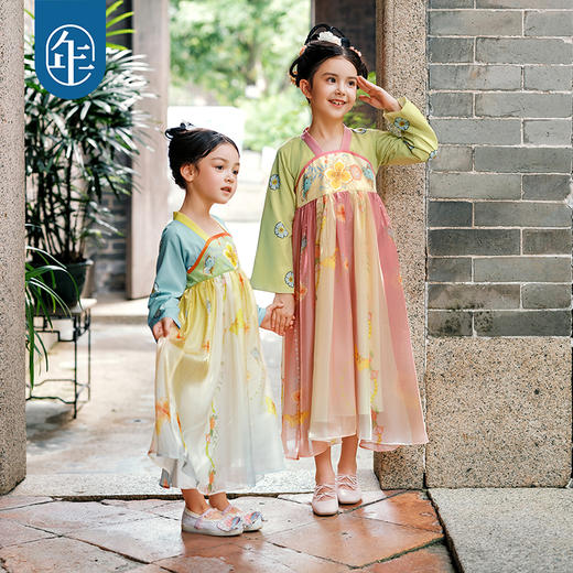 【年衣】云锦芳华女童汉服春秋新款儿童表演演出服云锦芳华汉服裙 商品图2