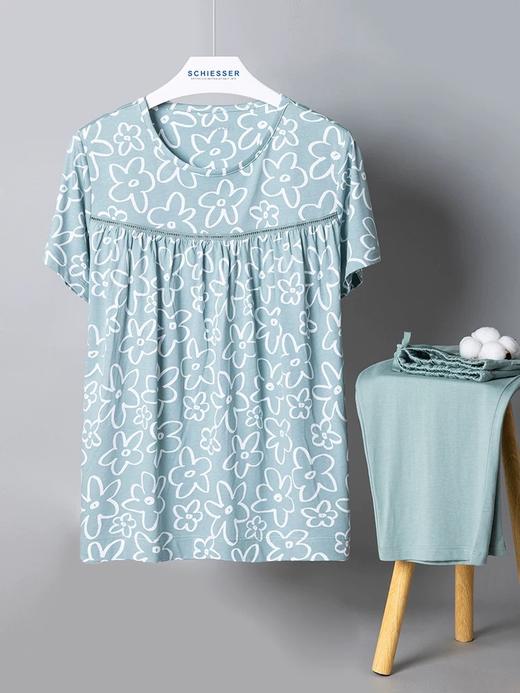 【32S单面棉】SCHIESSER德国舒雅女士32S单面棉莫短袖七分裤套装31/24799H 商品图4