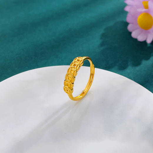 【限时克减150元】足金999 #招财进宝 5G黄金空心招财铜钱造型活口女戒(AG5GJZ00296)预售产品下单后不退款不退货不换货不补差价 商品图0