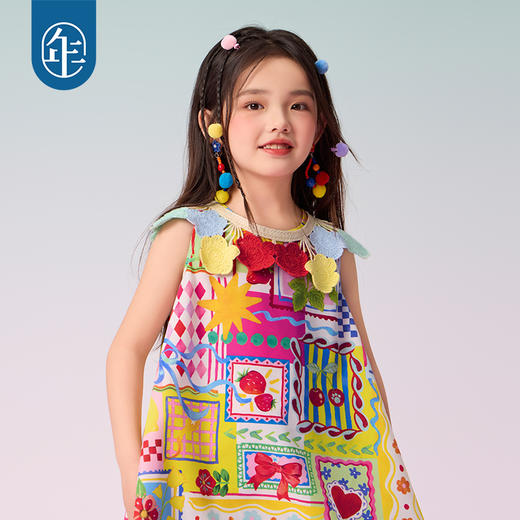 【年衣】童装女童新中式民族风云肩2025夏季新款女孩披肩达兰漫漫云肩 商品图2