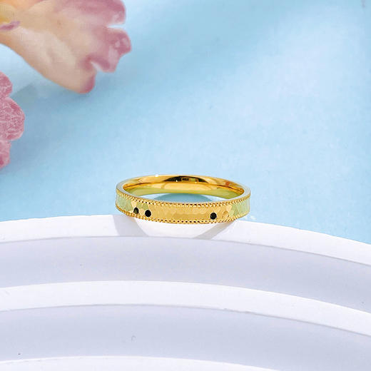 【限时克减150元】足金999.9 #CNC 【精品】空心CNC镜面金鱼鳞固口圈戒（面宽约2.8-3.2mm）(AIJZ00152)（预售产品下单后不退款不退货不换货不补差价 商品图1