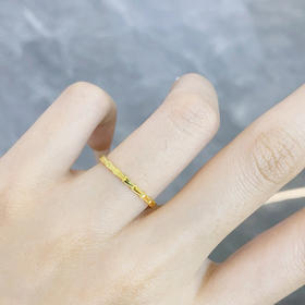 【限时克减150元】足金999 #CNC 5G黄金实心小清新CNC蛇骨固口女戒(AG5GJZ00384)预售产品下单后不退款不退货不换货不补差价