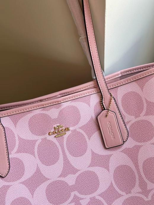 代工厂高品质寇驰city33樱花粉新色妈咪托特包 商品图10