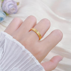 【限时克减150元】足金999.9 实心固口戒指拉丝螺丝纹圈戒（面宽约3.2-3.6mm)(ANWJZ00013)（预售产品下单后不退款不退货不换货不补差价